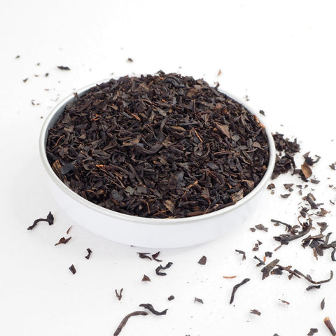 Vanilla Tea from Teaspoon Tea Co. Flavoured Loose Leaf Tea, black large leaves with cut vanilla pods