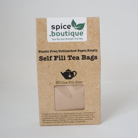 Spice Boutique Self Fill Tea Bags from Teaspoon Tea Co. For brewing loose leaf tea