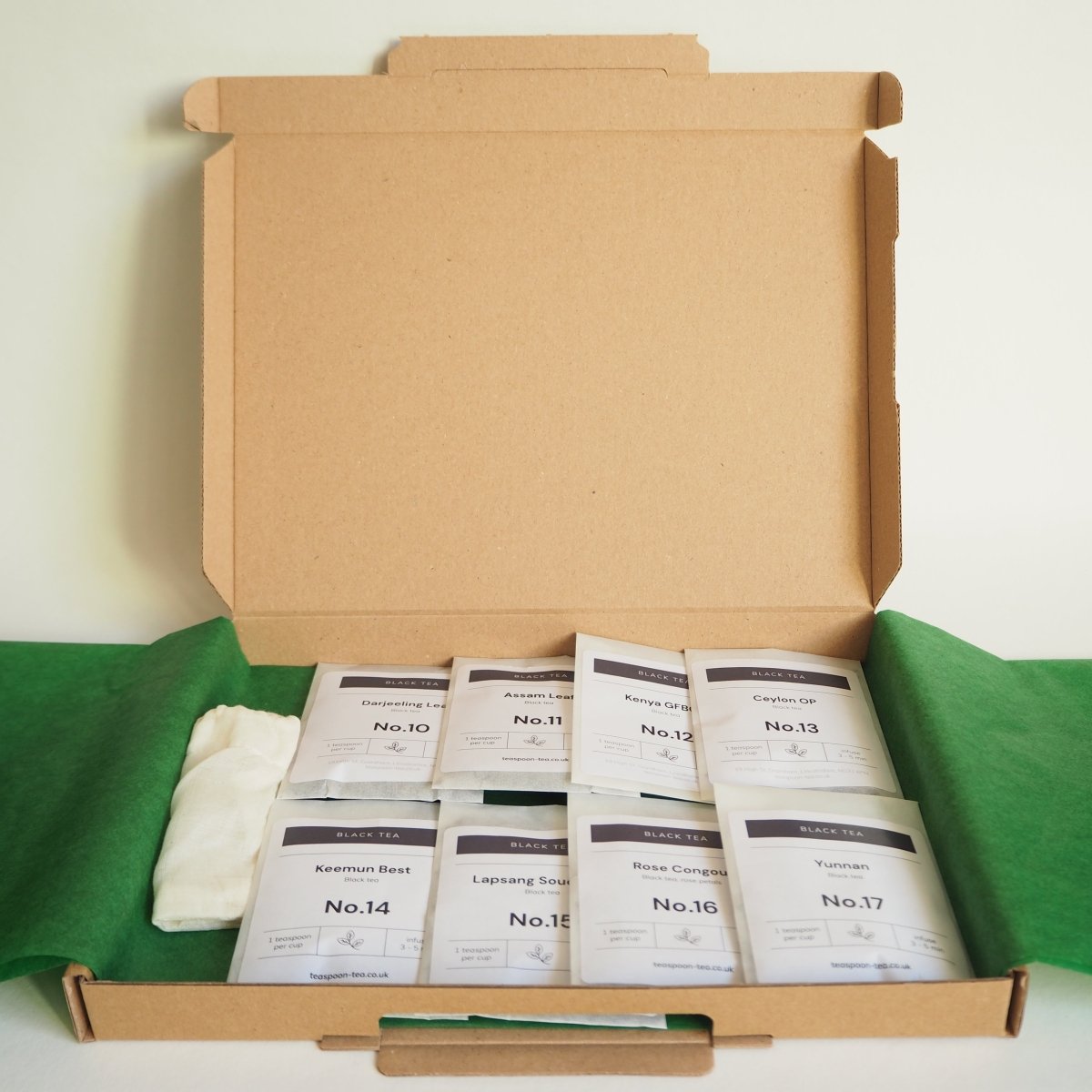 Black Loose Leaf Tea Sample Box Teaspoon Tea Co