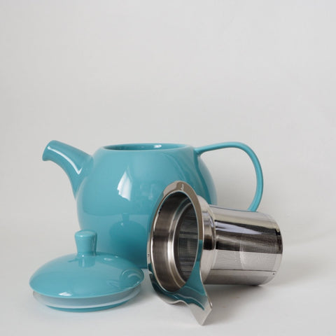 Turquoise Curve Teapot - Teaspoon Tea Co