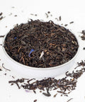 This is Earl Grey with Blue Flowers Loose Leaf Tea from Teaspoon Tea Co.   A large leaf loose tea with blue cornflower petals that make this a very pretty tea.  This tea is our take on Lady Grey