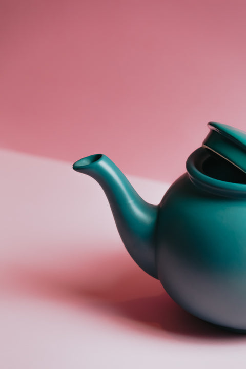 Teal green teapot