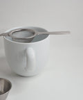 Long Handled Tea Strainer, with Drip Bowl - Teaspoon Tea Co