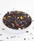 This is Winter Tea a flavoured loose leaf tea from Teaspoon Tea Co.  This is a back tea with Orange, Clove, Almonds and cornflower petals.  It actually tastes like Christmas 