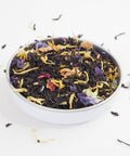 Blue Lady Tea is a very pretty and very tasty Loose Leaf Tea from Teaspoon Tea Co.  A flavoured tea with lots of colourful flower petals like Marigold, Sunflower and cornflower, flavoured with grapefruit.