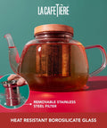 Rivalto Glass teapot with infuser - Teaspoon Tea Co