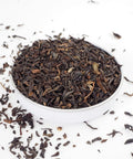 This is Russian Caravan Loose Leaf Tea from Teaspoon Tea Co.  This malty black tea blend is seen here with its large multitone leaves from light brown to black.  There is a slight smokiness to this loose tea, not that you'll know from the photo.  A great alternative to English Breakfast Tea