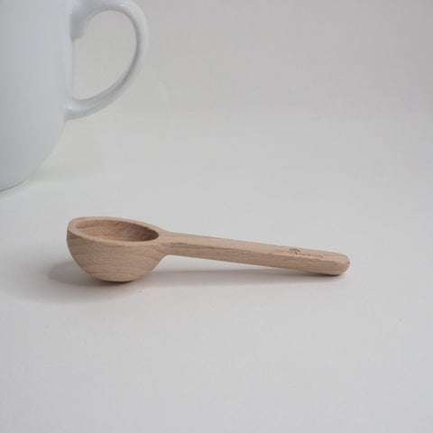 front of wooden teaspoon