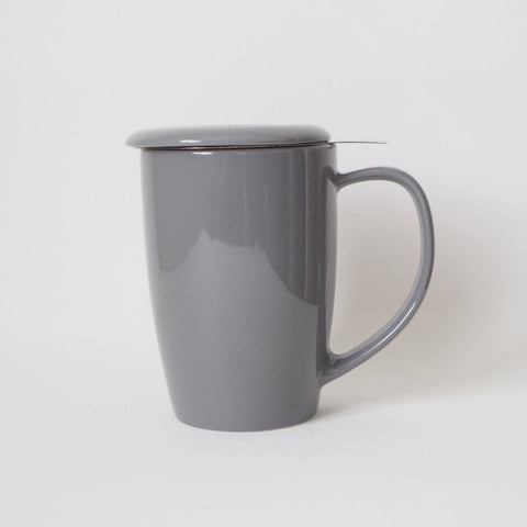 Curve Tall Infuser Mug - Grey - Teaspoon Tea Co