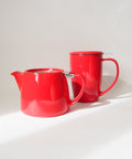 Curve Tall Infuser Mug - Red - Teaspoon Tea Co