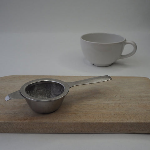 Long Handled Tea Strainer, with Drip Bowl - Teaspoon Tea Co
