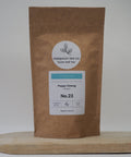 Poppy Oolong Loose Leaf Tea from Teaspoon Tea Co, is shown in a packet with a label showing the type of loose leaf tea and instructions on how to make the perfect cup of tea.